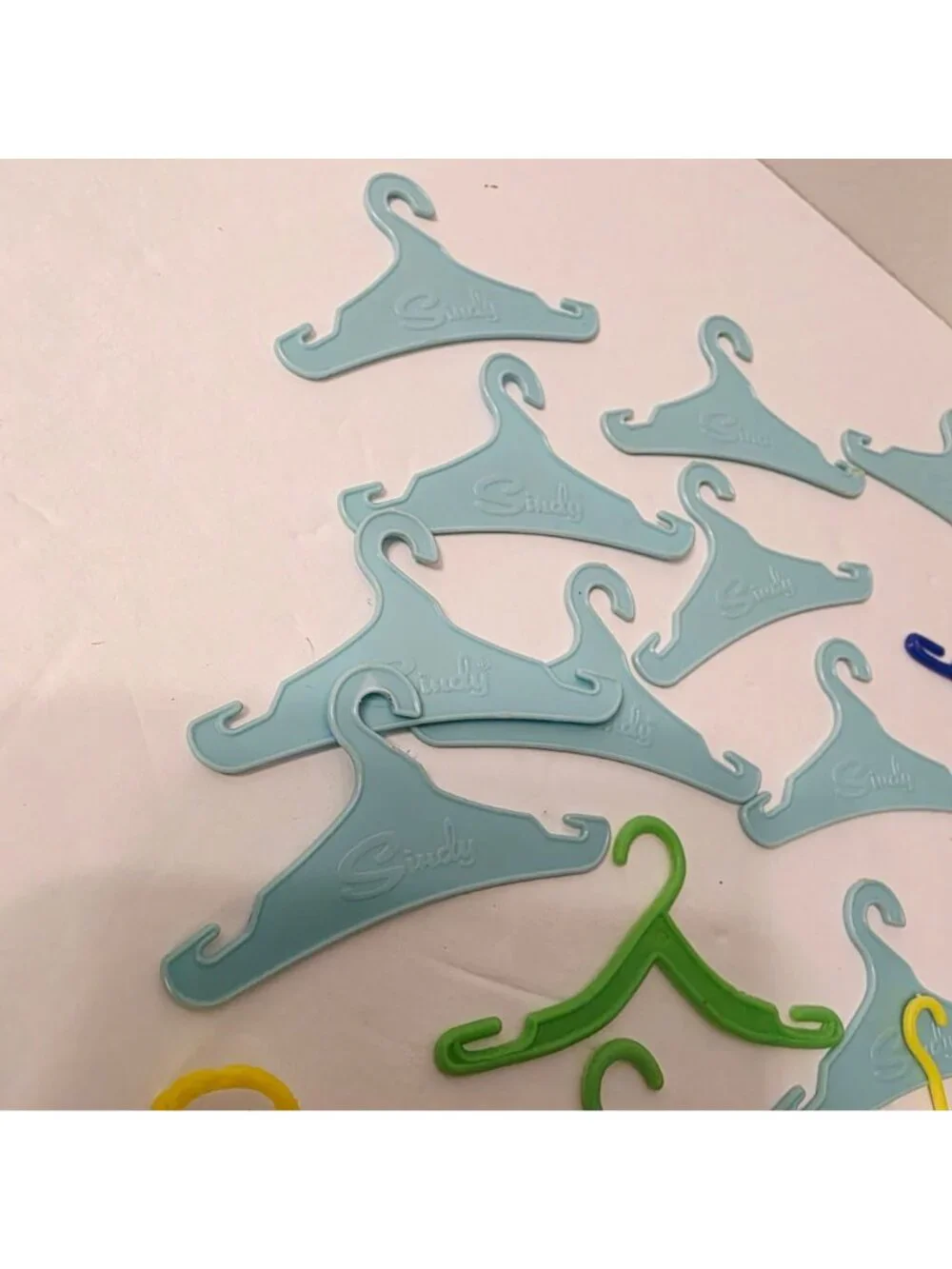 23 Vtg Sindy Doll Blue Yellow Pink Red Green Clothes Hangers Coat Dress Hangers